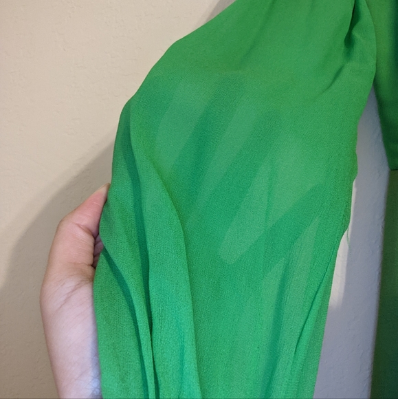 Rare True Vintage Green Dress - Picture 6 of 7